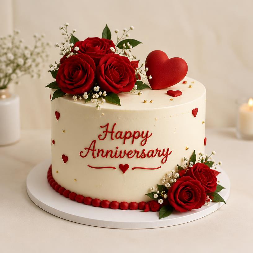 Decorated anniversary cakes