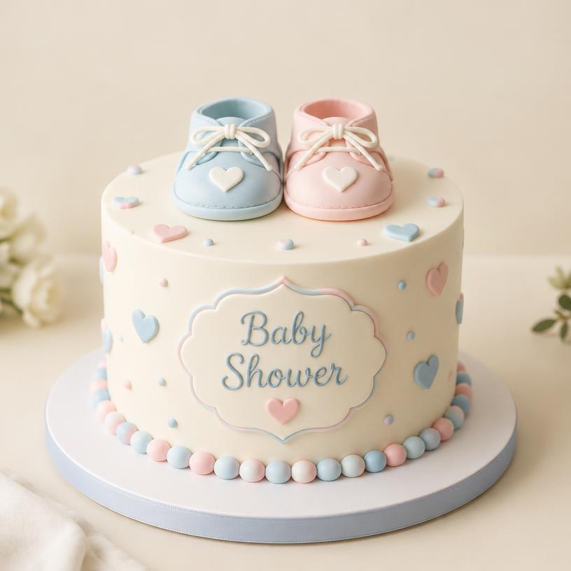 Decorated baby shower cakes