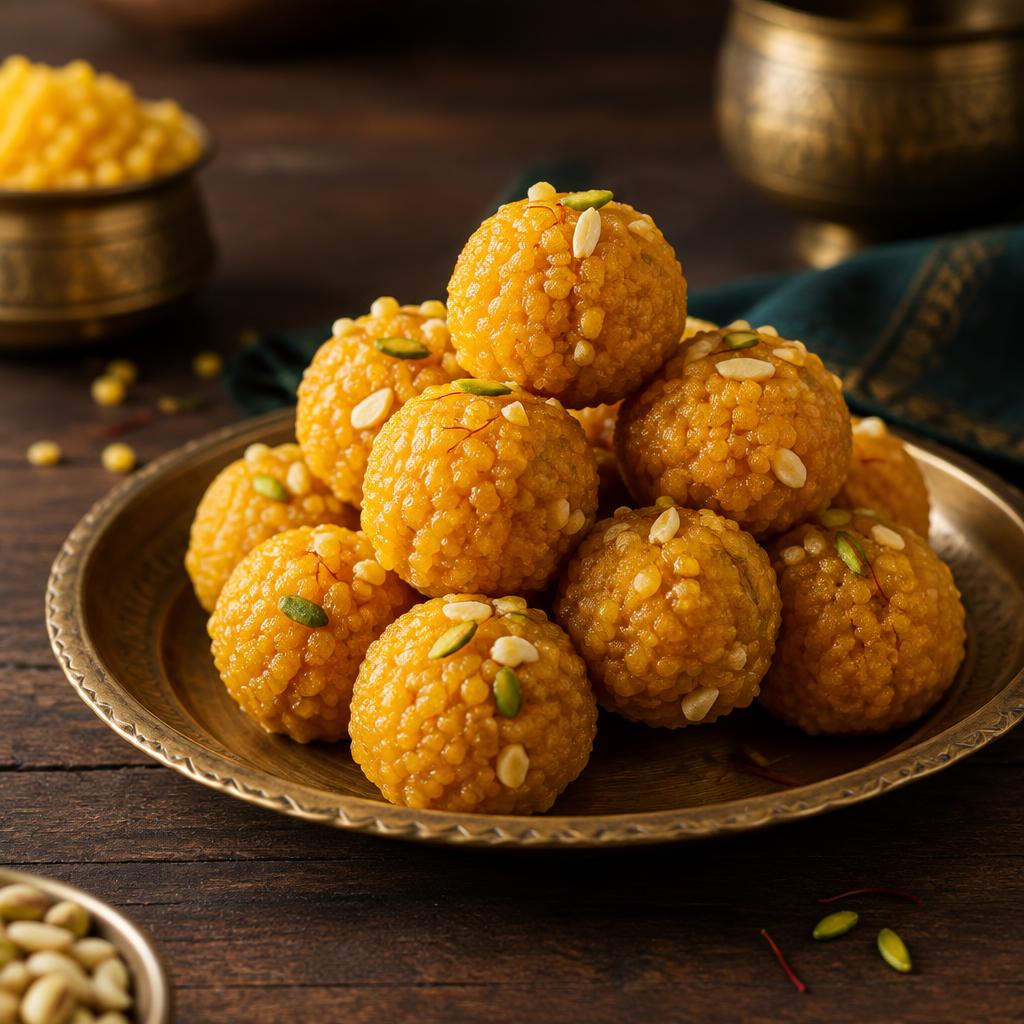 Boondi Laddu — traditional Indian sweet